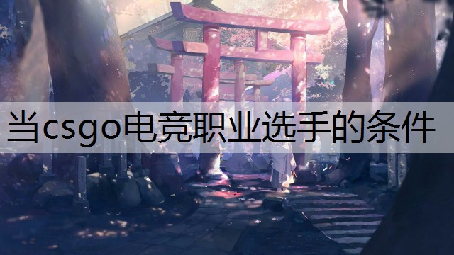 当csgo电竞职业选手的条件