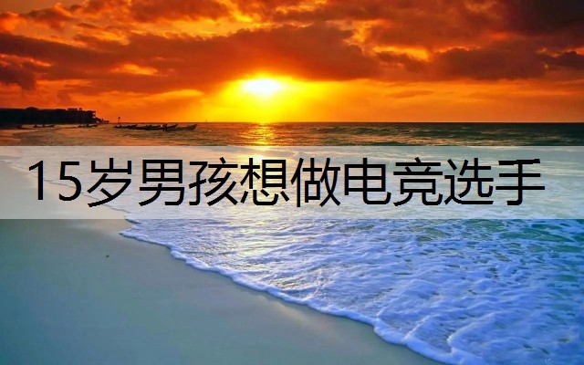 15岁男孩想做电竞选手