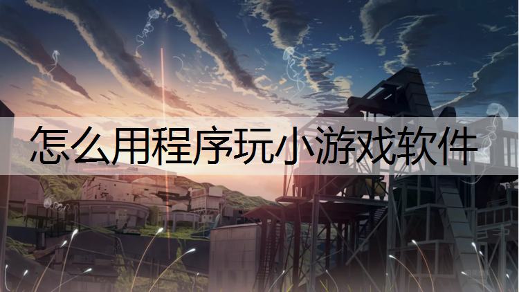 怎么用程序玩小游戏软件